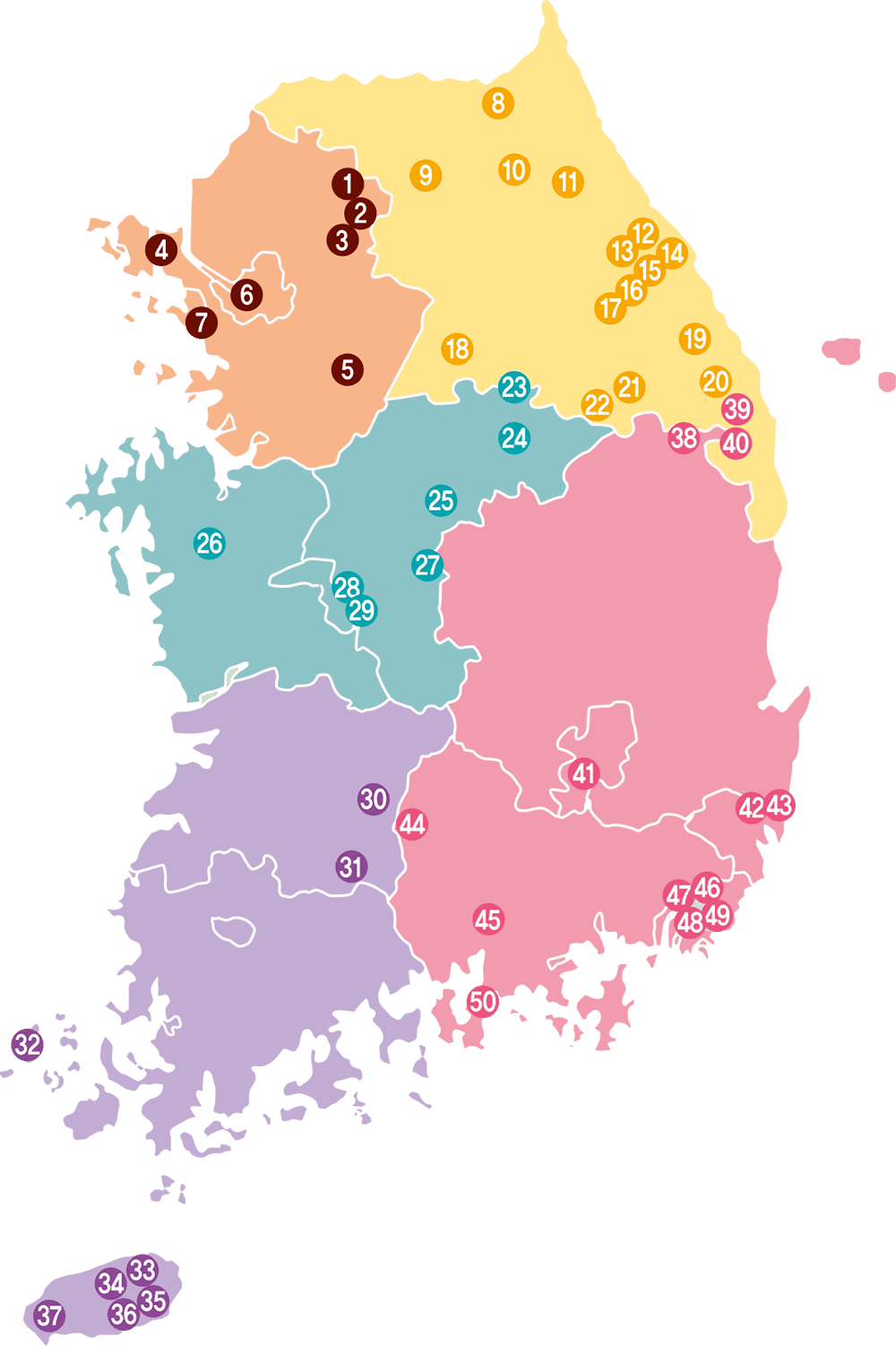명품숲길 지도
